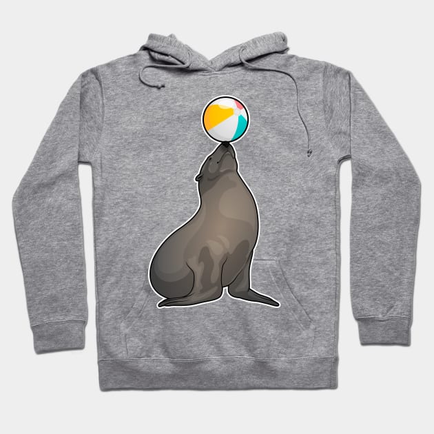 Seal Water polo Water sports Hoodie by Markus Schnabel